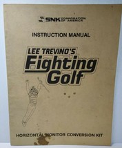 Lee Trevino&#39;s Fighting Golf Arcade Manual Vintage Video Game SNK Repair ... - £13.03 GBP