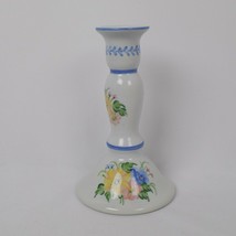 Andrea by Sadek Porcelain Candleholder Flower Floral 7&quot; Tall made in Thailand - £22.96 GBP