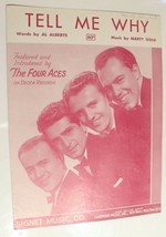 Tell Me Why Sheet music 1951 The Four Aces - $3.95