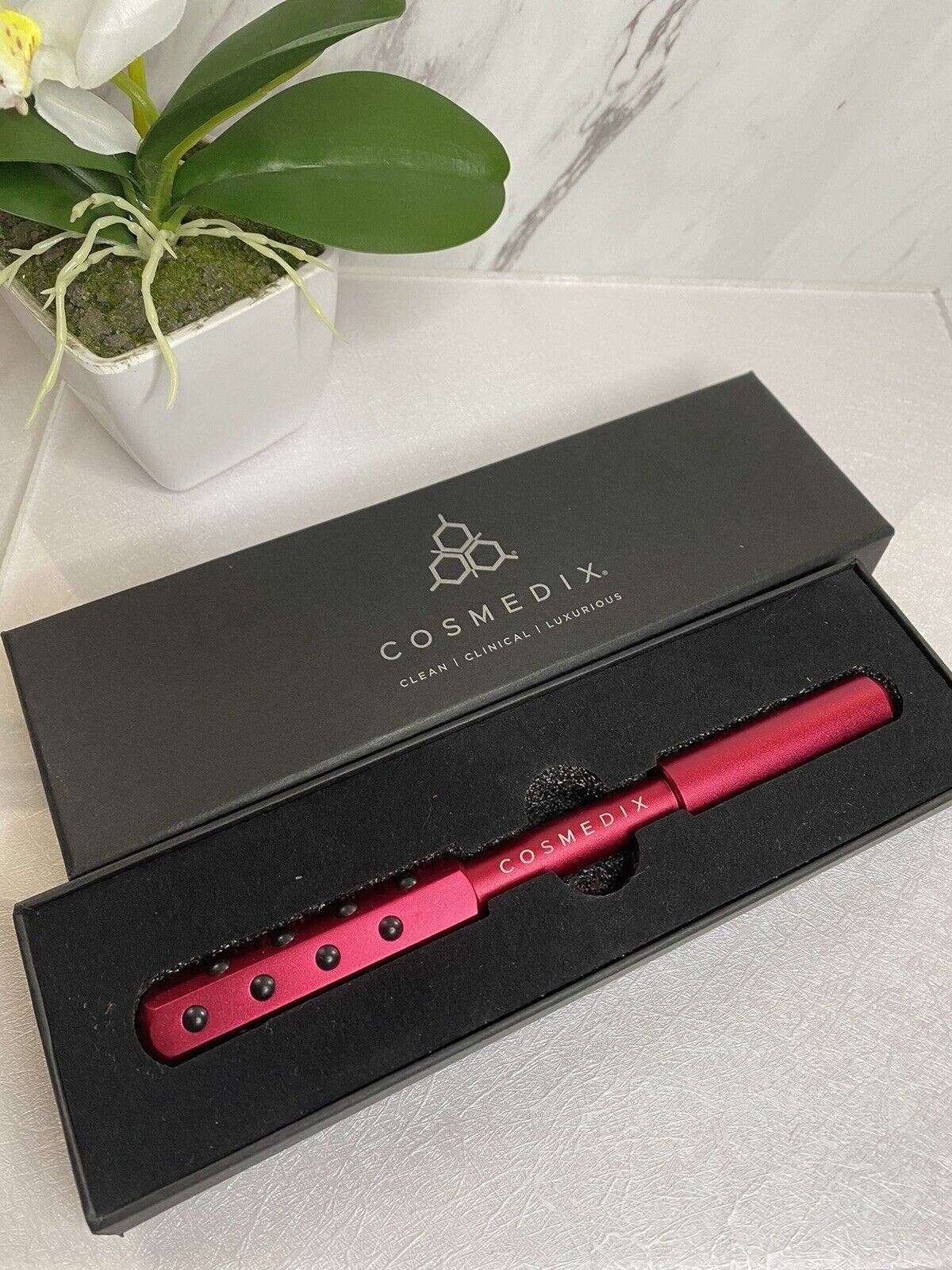 Primary image for Cosmedix Luxurious Face and body massage roller Red New in box Free Shipping