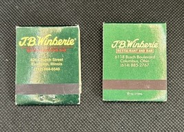 Vintage Full Matchbook J.B. Winberie Restaurant Evanston IL Columbus OH ... - $1.97