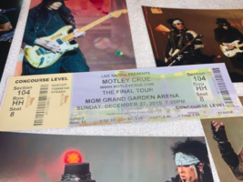Mötley Crüe Final Concert Tour Ticket Mgm Las Vegas And 4 4x6 Photos Motley Crue - £15.79 GBP