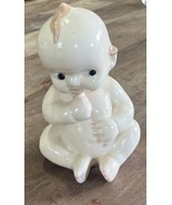 Kewpie Doll Talcum Powder Shaker Baby Dispenser Wings Antiqued Finish Ce... - $11.30