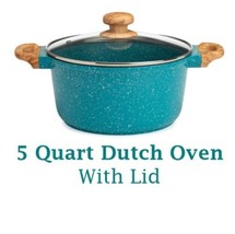 Pioneer Woman ~ TEAL Speckle ~ 5 Quart ~ Dutch Oven w/Lid ~ Cast Aluminum - £41.01 GBP