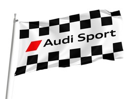 Audi Sport Chekered   Flag  3x5 outdoor, Size -3x5Ft / 90x150cm, Garden flags - £23.81 GBP
