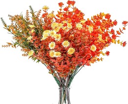 Macting 12 Pcs. Artificial Flowers Outdoor Fake Fall Flowers For Outside - £28.29 GBP