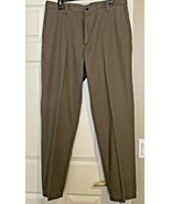 Lee Men&#39;s Khaki Pants Flat Front Straight Leg Olive Green 100% Cotton  3... - €13,03 EUR