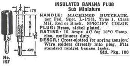 197-103 hh smith Abbatron insulated banana plug-black 197-blk  	machined... - $1.17