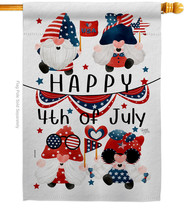 4th Of July Gifts Gnome Patio Decor Outdoor Decoration Garden Tapestry Yard Sign - £29.51 GBP