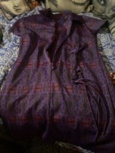UNBRANDED Cute Vintage Handmade Poppin Purple  Dress Size M/L era 1960s - £21.68 GBP