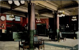 La Crosse Wisconsin Interior of the Stoddard Hotel Lobby c1910 Postcard X1 - £6.25 GBP
