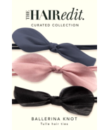 The Hair Edit Ballerina Knots Tulle Hair Ties Set Of 3 Pink Blue &amp; Black... - $211.50 MXN