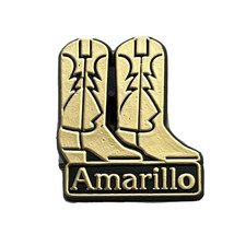 Amarillo Texas TX Cowboy Boots City State Souvenir Plastic Lapel Hat Pin... - £3.89 GBP