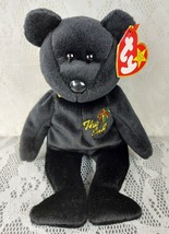 Ty 1999 THE END Bear Teddy New Year Black Gold Fireworks 9&quot; Plush Stuffe... - $6.97