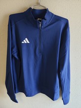 Adidas Womens Size Small Ultimate 1/4 Zip Long Sleeve Pullover Navy Blue - $23.75