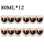 2-18PCS Double Wall High Borosilicate Glass Mug Heat Resistant Tea Milk ... - $17.33 CAD+