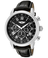 Invicta Men&#39;s 90242-001 Chronograph Stainless Steel Black Dial Watch New - £90.49 GBP