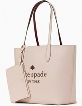 Kate Spade Large Reversible Leather Tote Pink Burgundy K4742  Retail - $118.78