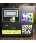 RGB+CCT LED Flood Light Full-Spectrum App Controlled 120 LEDs Waterproof... - $29.69