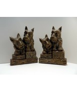 Scottish Terriers aka Scotty on Timbers Bookend SET by Syrocco Pair Wood... - £21.19 GBP