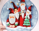 ELAINE THOMPSON CHRISTMAS SANTA COOKIE PLATTER 12&quot; ROUND RAINBOW MTN INC... - £9.96 GBP