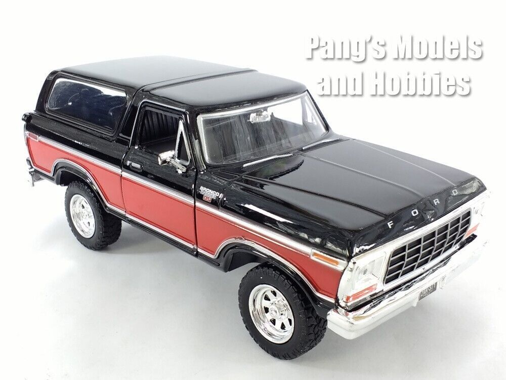 Primary image for 1978 Ford Bronco - Black - Red - 1/24 Scale Diecast Model - Motormax (No Box)