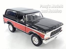 1978 Ford Bronco - Black - Red - 1/24 Scale Diecast Model - Motormax (No Box) - £28.81 GBP