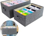 2 Pack Extra Large Clothes Storage Bins, Foldable Storage Bins With 2 Ha... - $35.93