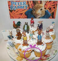 Peter Rabbit Deluxe Cake Toppers Cupcake Decorations Set with 10 Figures - £12.74 GBP