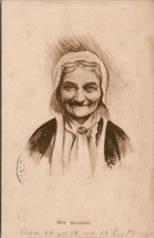 Grandma Old Woman Artist GFJ Sketch Drawing Type 1910 to Woodburn IN Postcard U4 - £9.49 GBP