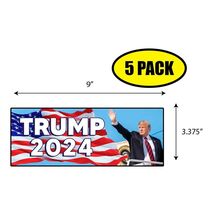 5 PACK 3.37&quot;x 9&quot; TRUMP 2024 Sticker Decal Gift MAGA Trump BS0068 - $11.39 CAD