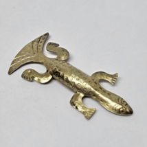 Vintage Signed 900 Silver Vermeil - Lizard Chameleon  Brooch Pin - £35.55 GBP
