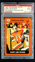 1991 Oklahoma State Collegiate #17 Hart Lee Dykes PSA 9 POP 1 *No Higher Graded* - £16.24 GBP