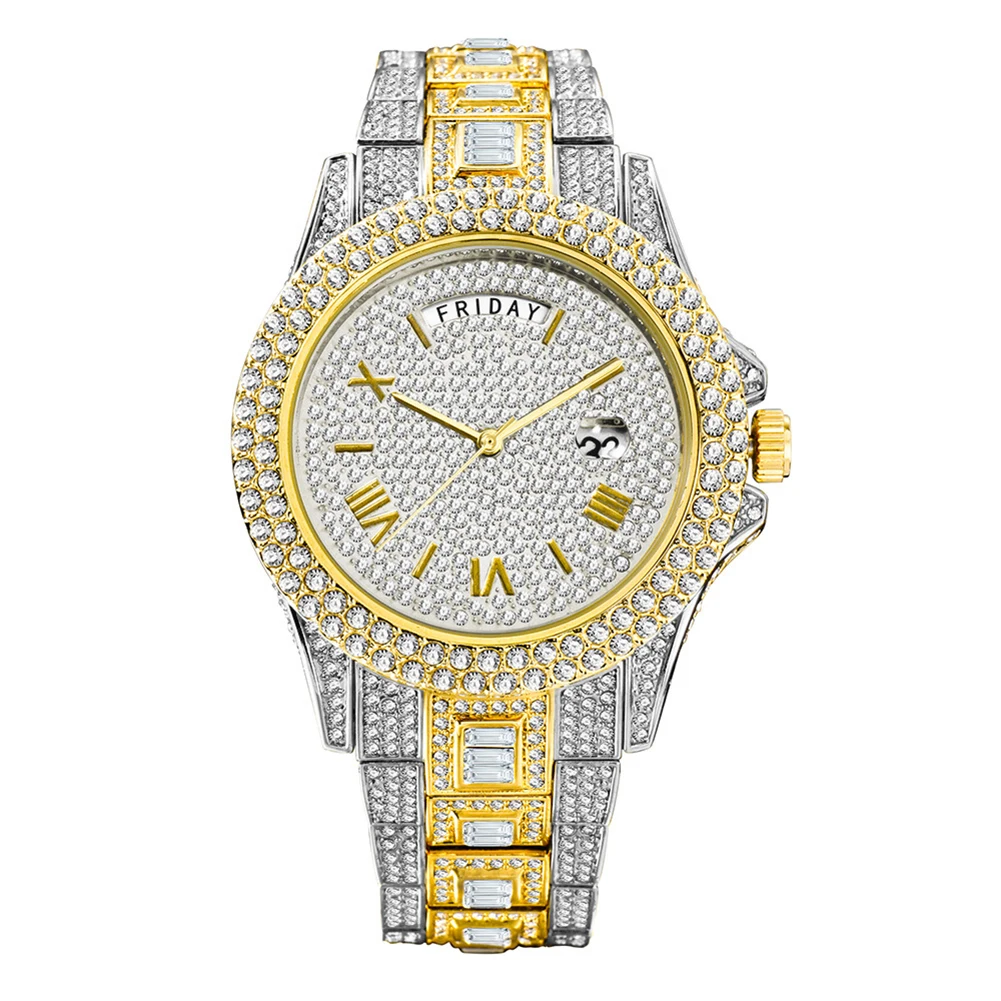 New Mechanical Luxury Rhinestones Mens Watches 7 Colors Stainless Steel ... - $71.81