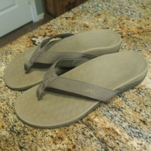 Orthaheel Wave Thong Slides Mens Size 9 Woman&#39;s 11 Gray Flip Flops Comfo... - $29.70