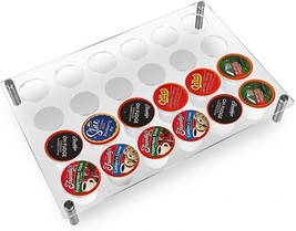 Coffee Pod Holder Acrylic Coffee Pods Display Rack &amp; Storage Organizer K Cup - £14.44 GBP