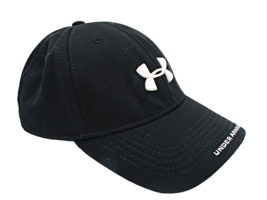 Under Armour Unisex Adults Black White 4 Way Stretch Hat Baseball Cap Bl... - $22.12