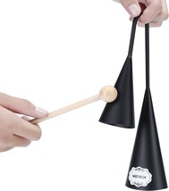 Agogo Bell, Two Tone, Traditional Latin Percussion Instrument With Wooden Stick - £30.24 GBP