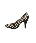 Sofft Heels Pumps Size 10M Cow Hair Leather Cream Brown Zig Zag Striped ... - £20.69 GBP