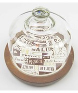 Vintage cheese tray with glass dome lid. So RETRO - $472.26 MXN