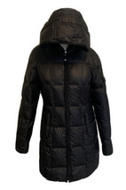 Eddie Bauer Goose Down Black Puffer Quilted Long Hooded Coat EB 550 Wome... - $85.49