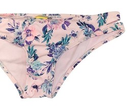 LA Hearts Bikini Bottom Medium Pink Floral Strappy Cheeky Swim image 5