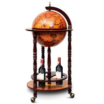 16th Century Wood Globe Wine Bar Stand - £142.30 GBP