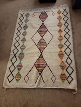Berber New Moroccan Handmade Khenifra Mid-Atlas Carpet, 79&#39; By 57&#39;, US Seller - £400.66 GBP