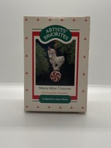 Hallmark 1988 Keepsake Christmas Ornament - Merry-Mint Unicorn Fine Porcelain - £9.56 GBP