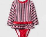 Cat &amp; Jack™ ~ Infant Size 18 Months ~ Striped ~ One Piece Swimsuit w/Snaps - $14.96