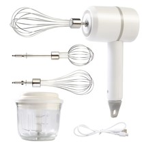 Hand Mixer Electric Garlic Chopper Egg Beater, Cordless Handheld Food Pr... - £36.76 GBP