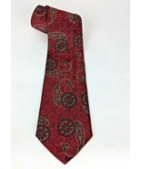 Karl Lagerfeld Bold Burgundy Wine Design Silk Tie Pre-owned - £6.00 GBP