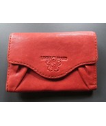 Lucky Brand Flap Wallet Italian Leather Dark Orange Vintage New $98 - $77.22