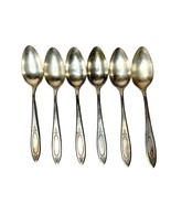 Vtg Adam Place Oval Teaspoons Set 6 Oneida Community Silverplate 6&quot; Tarn... - $16.82